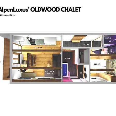 Oldwood Chalet - Balcony & Car Park By Alpenluxus Appartements Fügen Eksteriør billede